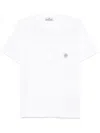 Stone Island Ribbed Crew Neck Cotton T-shirt In White