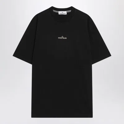 Stone Island Graphic Back Print T-shirt In Black
