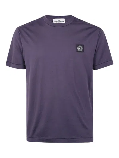 STONE ISLAND STONE ISLAND T-SHIRT WITH LOGO APPLICATION