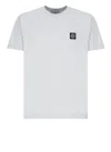 Stone Island Classic Small Logo Tee In Light Blue