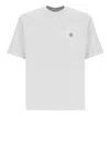 Stone Island Ivory Combed Organic Cotton Jersey T-shirt In Light Blue