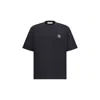 Stone Island Elastic Waistband Cargo Pocket Jogging Pants In Black