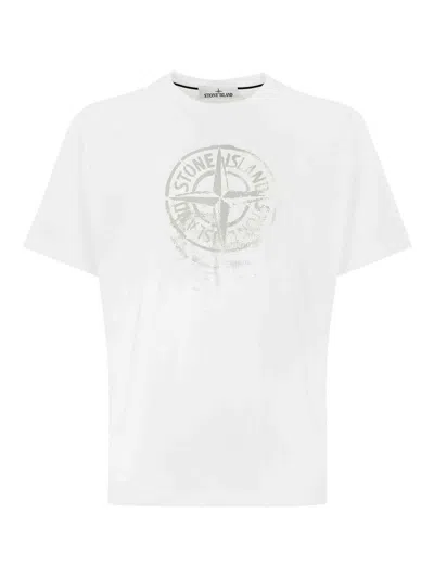 Stone Island Camiseta - Blanco In White