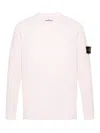 Stone Island Compass Badge Crew-neck Sweatshirt In Nude & Neutrals