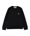 Stone Island T-shirt With Round Neck And Long Sleeves In Black