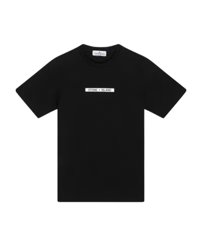 Stone Island T-shirt With Round Neck And Short Sleeves In Black