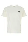 Stone Island White Short-sleeve T-shirt With Compass Patch In Neutral