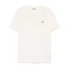 Stone Island Ivory Combed Organic Cotton Jersey T-shirt In White