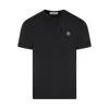 Stone Island Crew Neck Cotton T-shirt In Black
