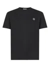 Stone Island Timeless Round Neck T-shirt With Subtle Logo Detail In Black