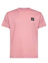 Stone Island Crew Neck T Shirt Short Sleeves In Pink