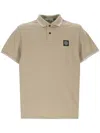 Stone Island Mens Desert Brand-patch Regular-fit Stretch-cotton Polo Shirt In Brown