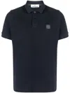 Stone Island Logo-patch Polo Shirt In Blue