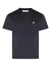 Stone Island Timeless Round Neck T-shirt With Subtle Logo Detail In Blue