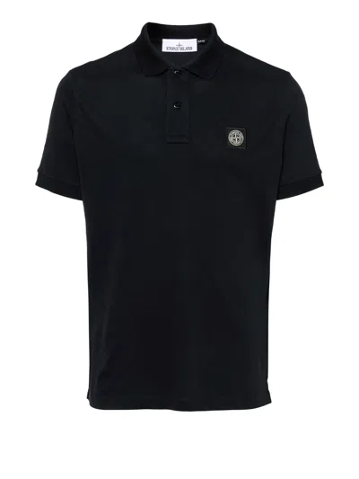 Stone Island T-shirts And Polos Blue In Black