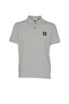 Stone Island Logo Patch Polo Shirt In Blue