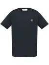 Stone Island Classic Small Logo Tee In Blue
