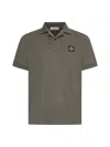 Stone Island Short Sleeve Cotton Polo Shirt In Brown