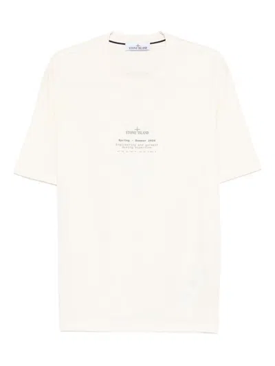 Stone Island T-shirts And Polos Ivory In Neutral