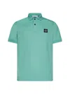 Stone Island Logo-patch Cotton Polo Shirt In Light Green