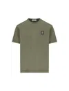 Stone Island Compass-motif Cotton T-shirt In Musk