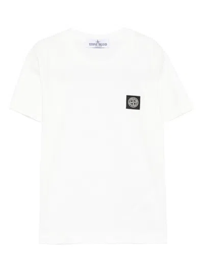 Stone Island T Shirts And Polos White