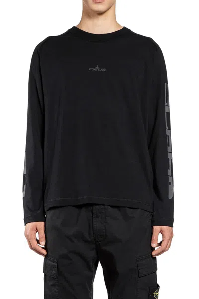 Stone Island T-shirts & Tank Tops In Black