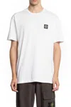 Stone Island White Short-sleeve T-shirt With Compass Patch In White