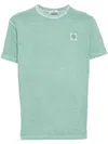 Stone Island Compass-motif Mélange T-shirt In 0152