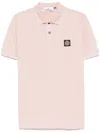 Stone Island Tailored Fit Polo Shirt With Contrast Trim In Pink