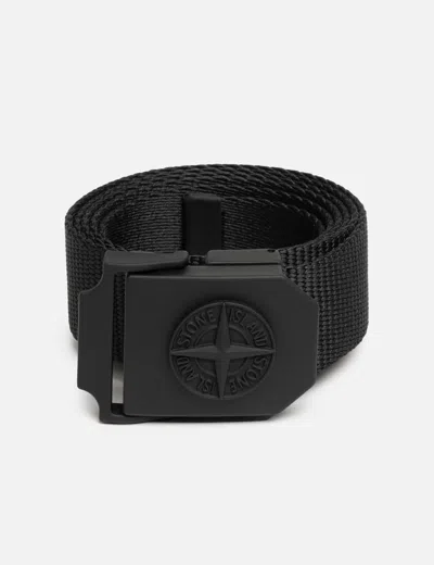 Stone Island Tape Belt In Black