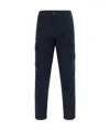 Stone Island Cargo Cotton Trousers Multiple Pockets In Blue