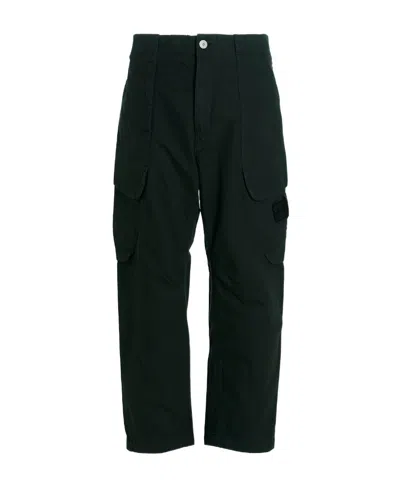 Stone Island Tapered Cargo Trousers In Gray