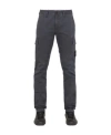 Stone Island Tapered Cotton Cargo Trousers In Black