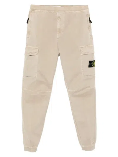 STONE ISLAND STONE ISLAND TAPERED FIT COTTON CARGO PANTS WITH ELASTICATED WAISTBAND CLOTHING