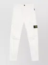 Stone Island Tapered Leg Cargo Trousers In White