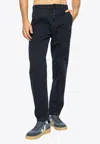 Stone Island Belt-loop Casual Pants In Navy