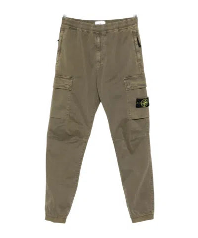 STONE ISLAND CARGO POCKET ELASTICATED TROUSERS