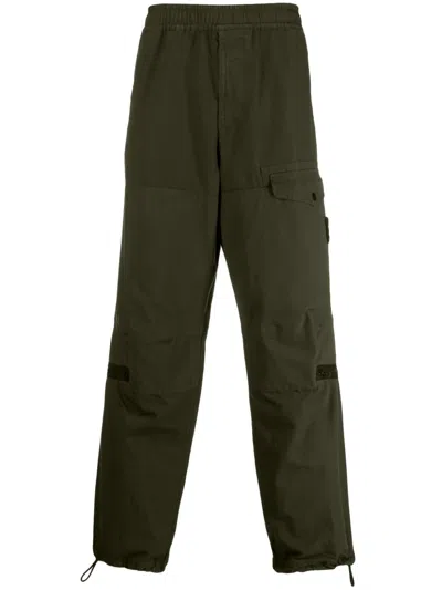 Stone Island Tapered Ripstop Cargo Trousers In Green