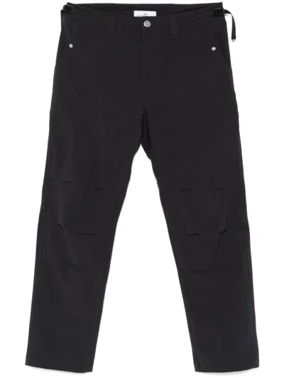 Stone Island Tapered Trousers In Blue