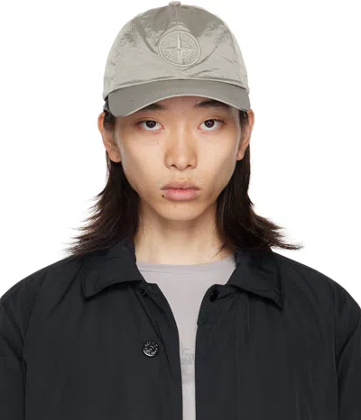 Stone Island Taupe Nylon Metal Cap In V0097 Plaster
