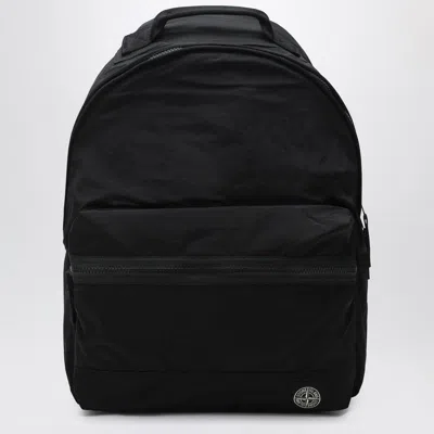 Stone Island Technical Backpack With Zip In Black