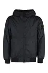 Stone Island Technical Fabric Hooded Jacket In Black