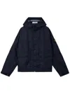 Stone Island Neutral Technical Fabric Sleeve Patch Jacket In Blue