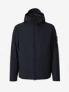 Stone Island Soft Shell Padded Jacket With Waterproof And Windproof Membrane In Blue