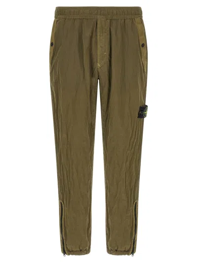 Stone Island Technical Nylon Metal Joggers In Green