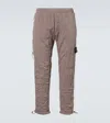 Stone Island Compass-badge Tapered Cargo Trousers In Pink