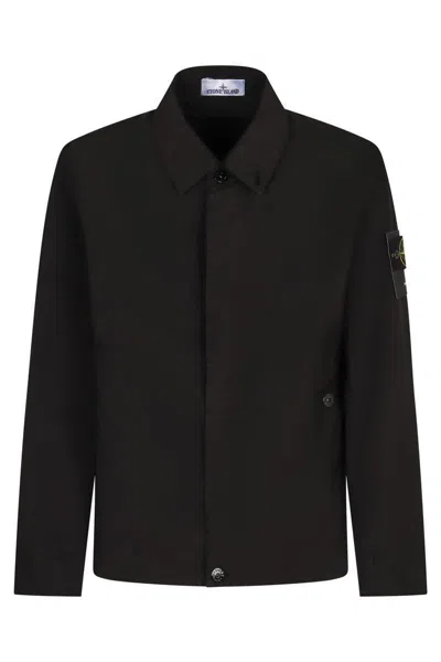 Stone Island Techno Fabric Jacket In Black