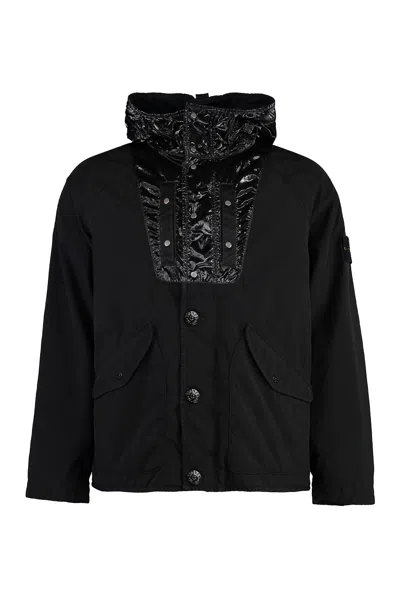 Stone Island Techno Fabric Jacket In Black