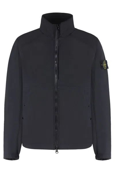 Stone Island Techno Fabric Jacket In Blue